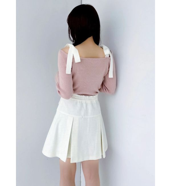 dazzlin「【WEB限定】ショルダーリボンニットトップス」|ニット・セーター|