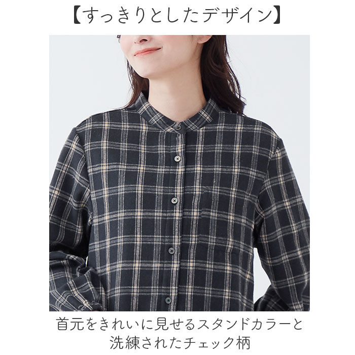 BACKYARD FAMILY「チェックシャツ 裏フリースシャツ 通販 レディース シャツ 長袖 アウター オフィス ビジネス」|シャツ・ブラウス|