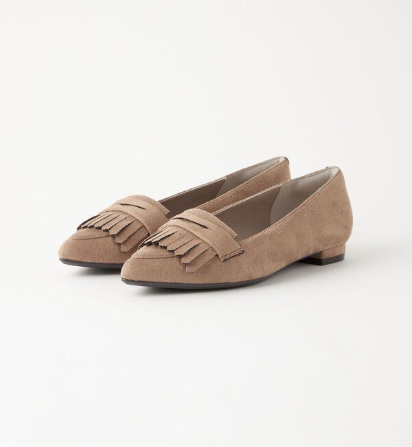 UNITED ARROWS green label relaxing「【WEB限定】ポインテッド キルト フラットシューズ（1.5cmヒール) -撥水-」|パンプス|