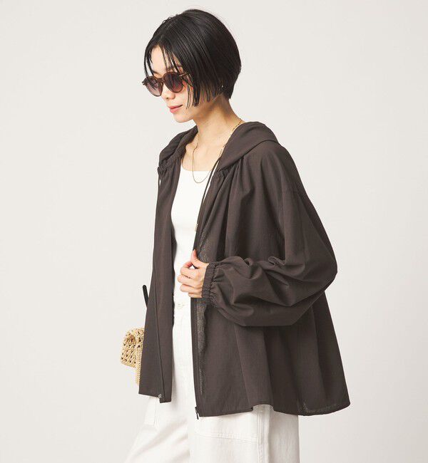 UNITED ARROWS green label relaxing「［size SHORTあり］フード ギャザー シャツ 」|シャツ・ブラウス|