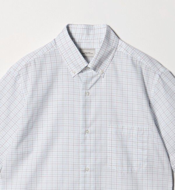 UNITED ARROWS green label relaxing「エブリット TC パナマ チェック スタンダード ボタンダウン ショートスリーブ シャツ -イージーアイロン・」|シャツ・ブラウス|