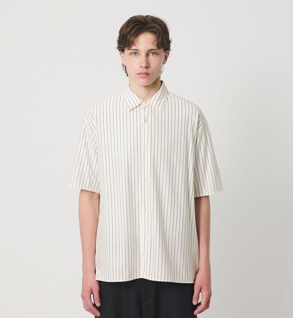 BEAUTY&YOUTH UNITED ARROWS「金政メリヤス ストライプ スクエア フィット レギュラー シャツ」|シャツ・ブラウス|