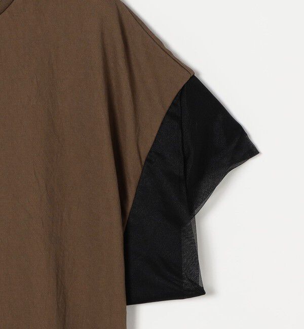 SHIPS any「《予約》SHIPS any:〈手洗い可能〉カノコ チュール コンビ ワイド TEE」|Tシャツ・カットソー|