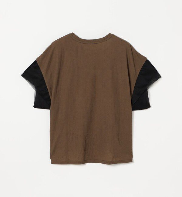 SHIPS any「《予約》SHIPS any:〈手洗い可能〉カノコ チュール コンビ ワイド TEE」|Tシャツ・カットソー|
