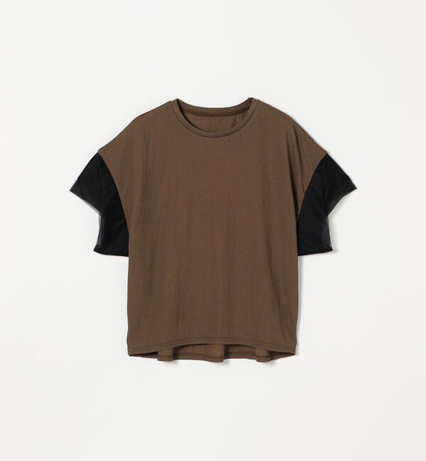 SHIPS any「《予約》SHIPS any:〈手洗い可能〉カノコ チュール コンビ ワイド TEE」|Tシャツ・カットソー|
