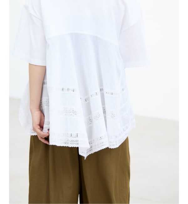 IENA「AAYUSHI/アユーシ バックスカーフハーフスリーブトップス SGN08110」|Tシャツ・カットソー|