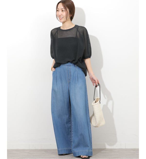 JOURNAL STANDARD relume「リネンミックスメッシュハーフスリーブプルオーバー」|ニット・セーター|