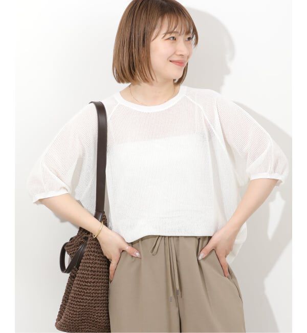JOURNAL STANDARD relume「リネンミックスメッシュハーフスリーブプルオーバー」|ニット・セーター|