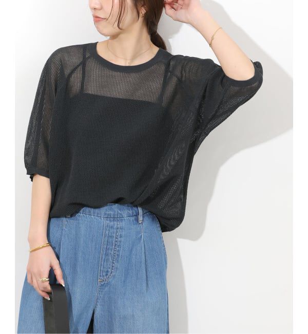 JOURNAL STANDARD relume「リネンミックスメッシュハーフスリーブプルオーバー」|ニット・セーター|