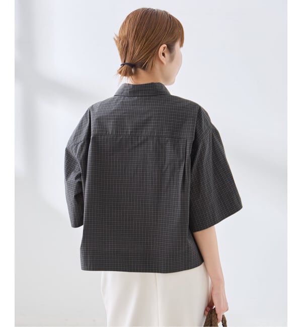 journal standard L'essage「OGチェック/シアー ハーフスリーブシャツ」|シャツ・ブラウス|