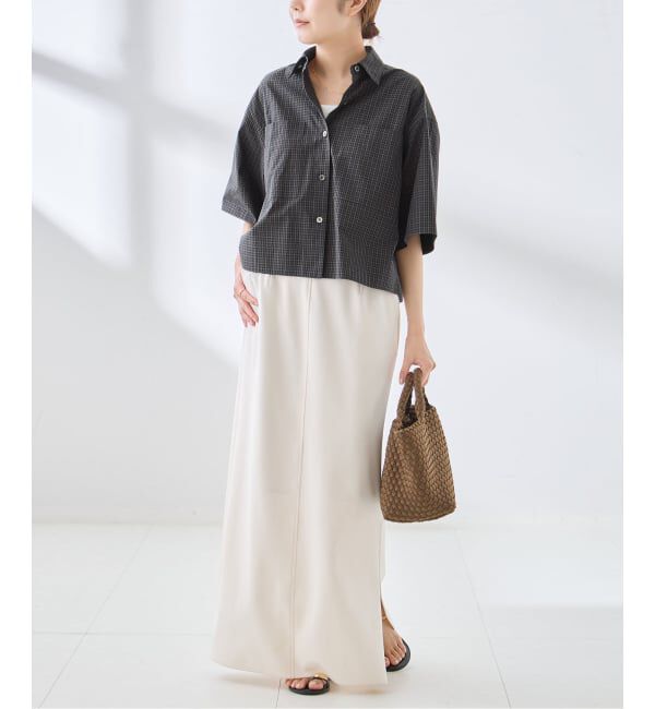 journal standard L'essage「OGチェック/シアー ハーフスリーブシャツ」|シャツ・ブラウス|
