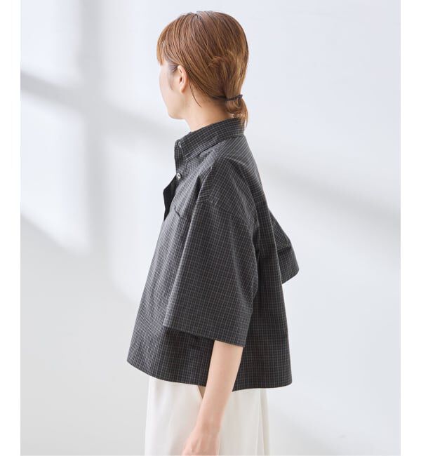 journal standard L'essage「OGチェック/シアー ハーフスリーブシャツ」|シャツ・ブラウス|