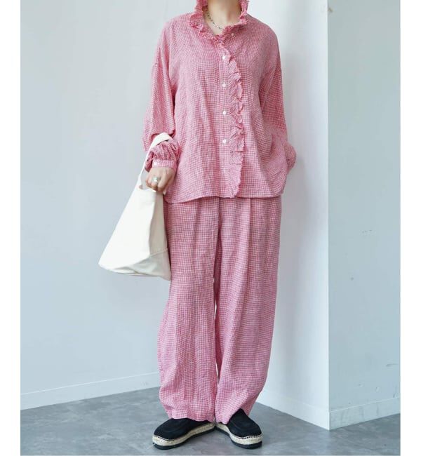 journal standard luxe「《追加予約》Tabbyリネン フリルブラウス（060）」|シャツ・ブラウス|