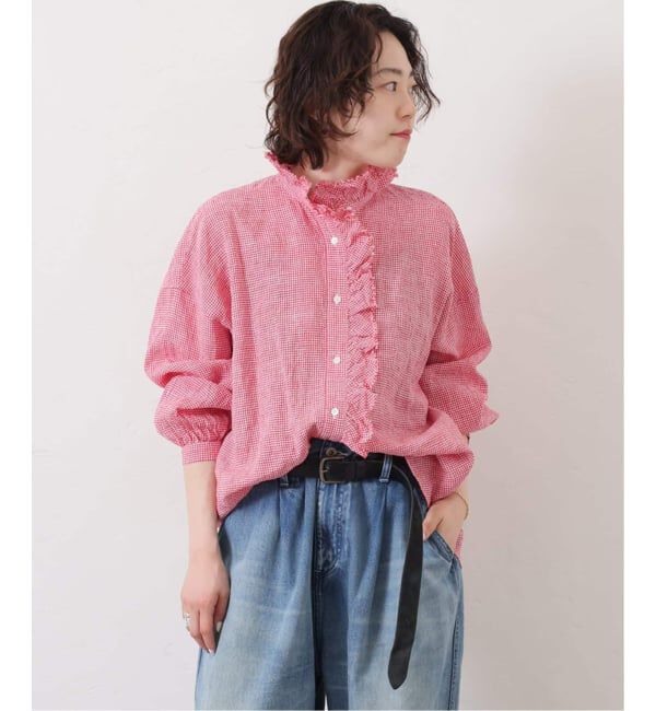 journal standard luxe「《追加予約》Tabbyリネン フリルブラウス（060）」|シャツ・ブラウス|