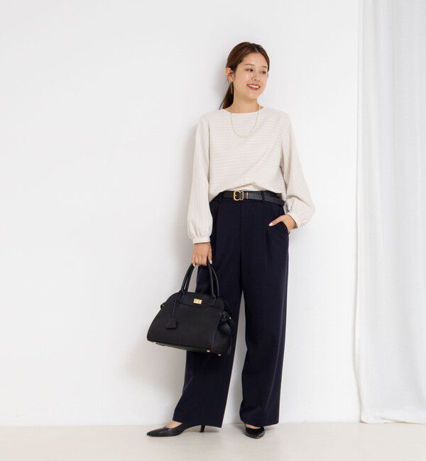 NOLLEY'S「《セットアップ対応》ウォッシャブルウール調2WAYフリルブラウス」|シャツ・ブラウス|