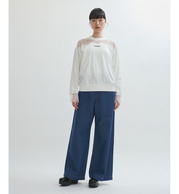 ADAM ET ROPE'「【サステナブル】レースロンTEE」|Tシャツ・カットソー|