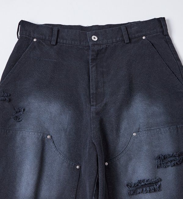  「【UNISEX】【KOOKY'N】ダメージダックハーフパンツ」|チノ|