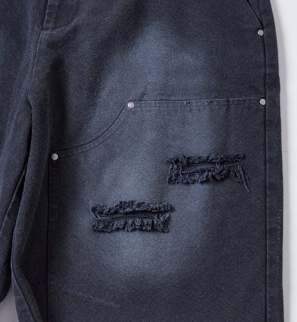  「【UNISEX】【KOOKY'N】ダメージダックハーフパンツ」|チノ|