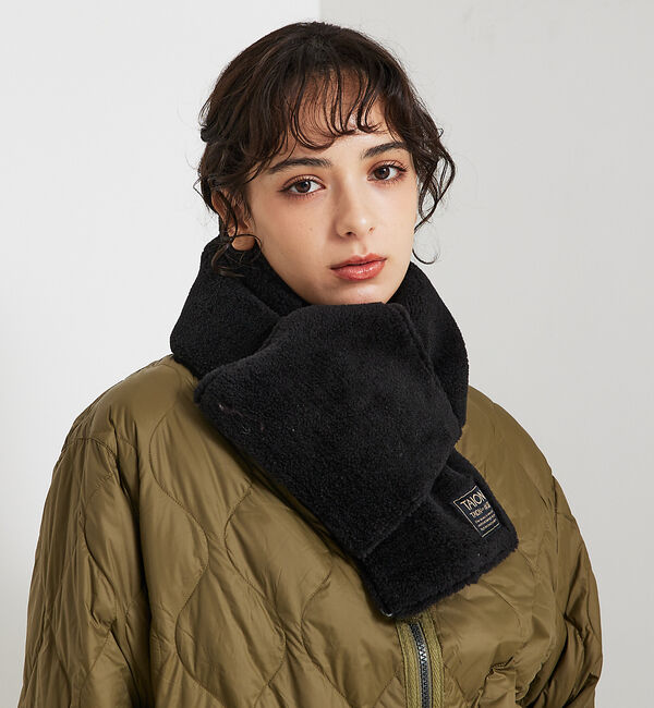 ABAHOUSE「【WEB限定】TAION/タイオン リバーシブル ダウンマフラー-ソフトシェルR」|マフラー|