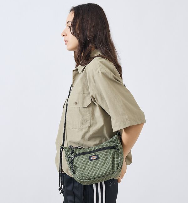ABAHOUSE「【DICKIES/ディッキーズ】DK ATHLETIC QUICK GRID /」|ショルダー・メッセンジャー|カーキ