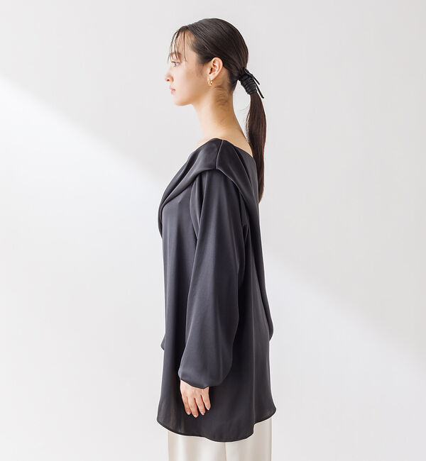 Rouge vif「とろみアシンメトリー2WAYオフショルブラウス」|シャツ・ブラウス|