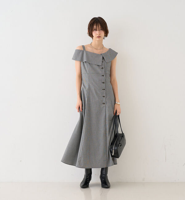 Rouge vif「【一部店舗限定】アシメショルダーワンピース」|ワンピース|