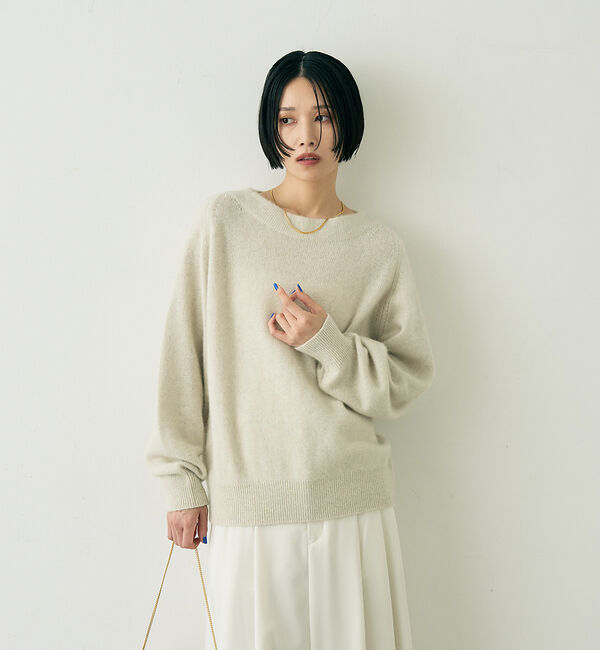 Rouge vif「ラクーン混ボトルネックニットプルオーバー」|ニット・セーター|