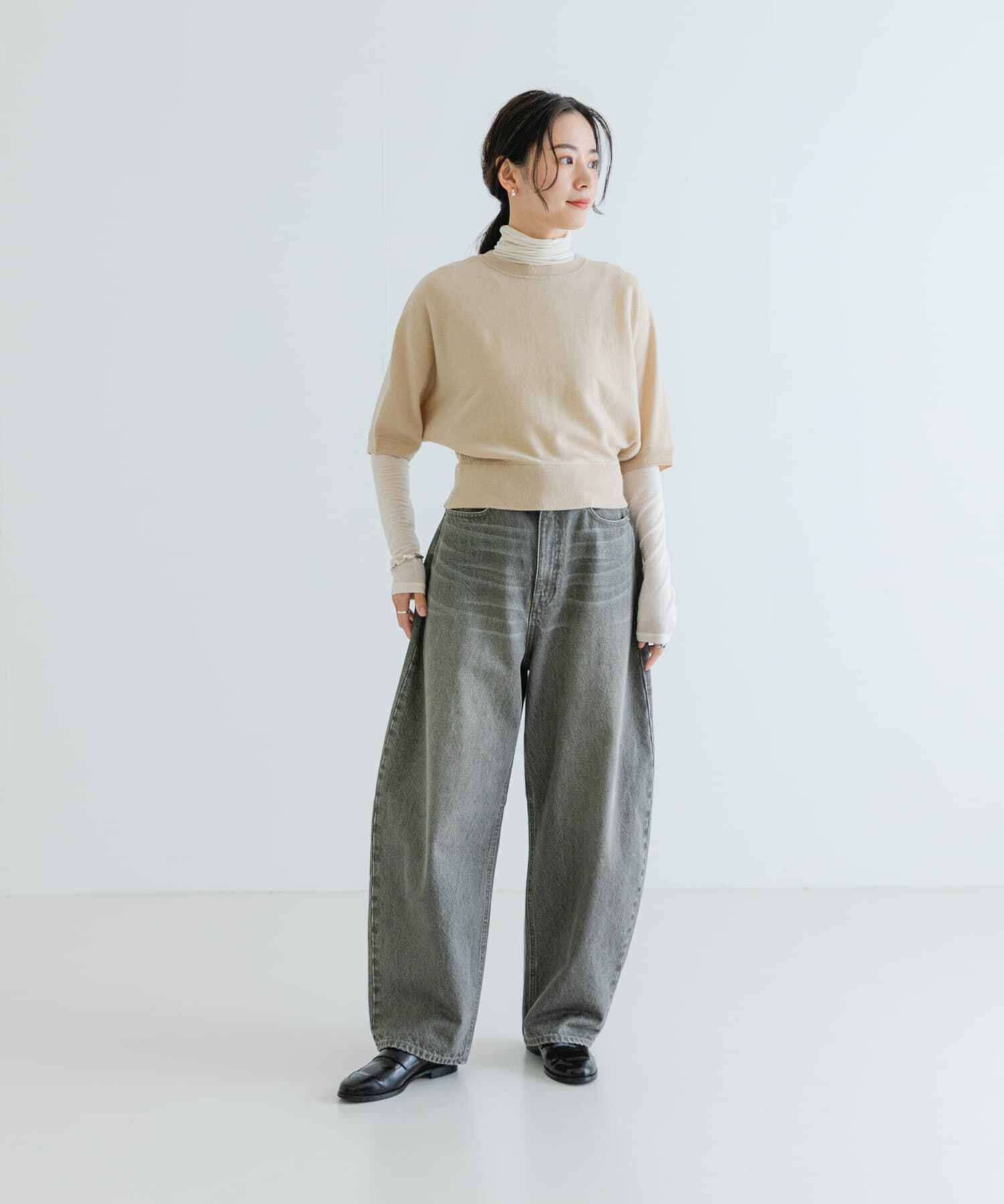 URBAN RESEARCH「ウールハーフスリーブドルマンニット」|ニット・セーター|