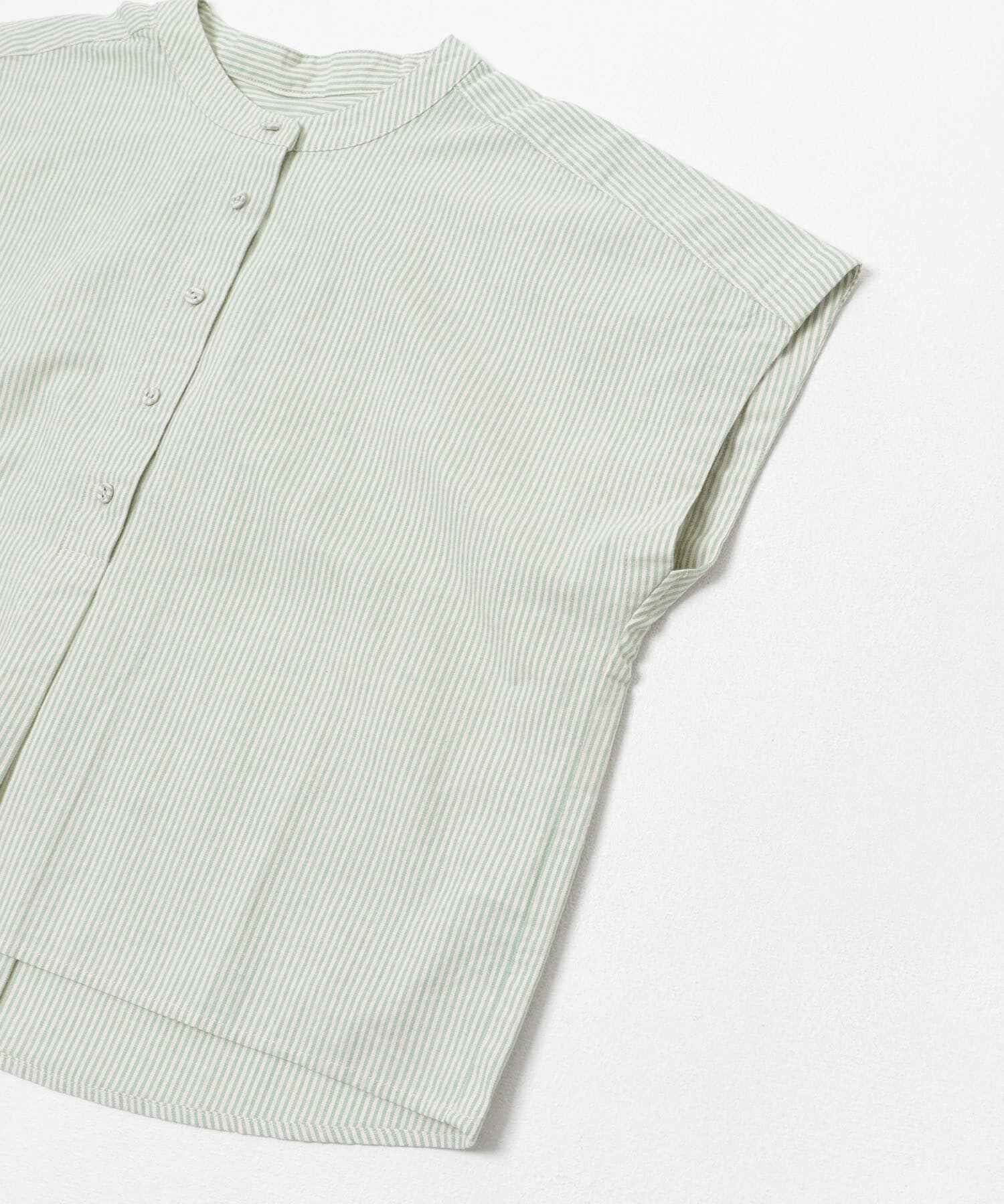 URBAN RESEARCH DOORS「ストライプクロップドブラウス」|シャツ・ブラウス|