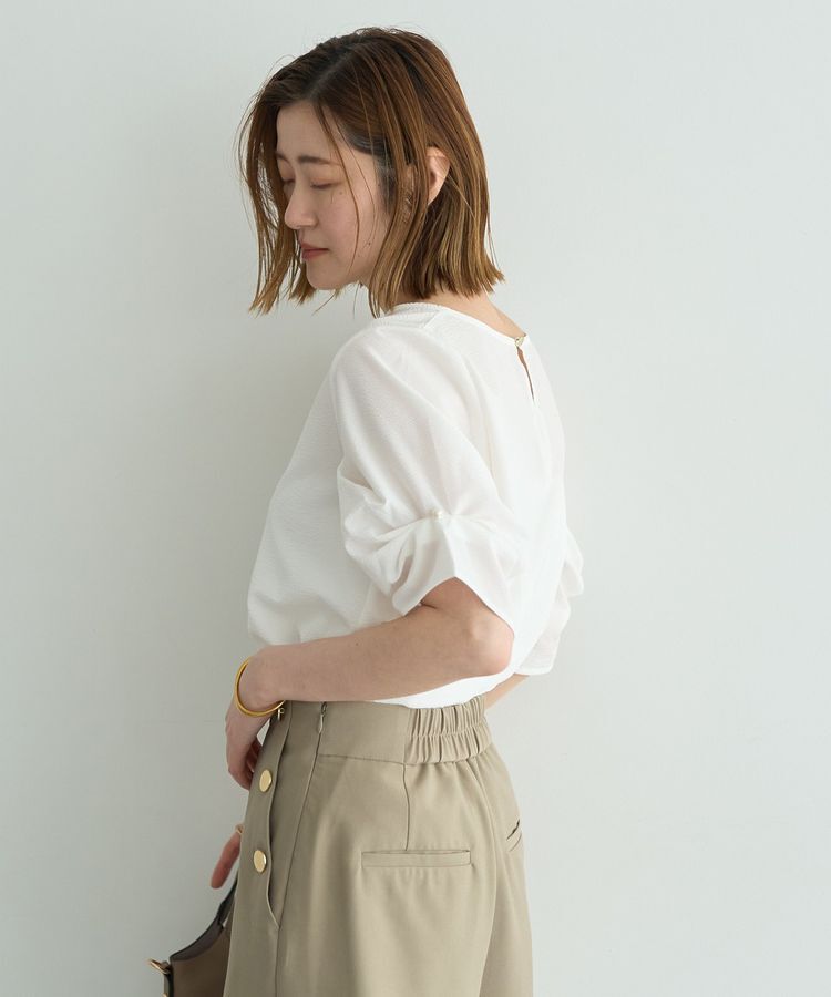YECCA VECCA「パールタックスリーブブラウス」|シャツ・ブラウス|