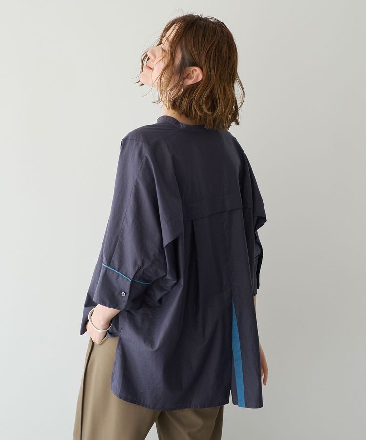 YECCA VECCA「ペーパータッチドルマンシャツ」|シャツ・ブラウス|Navy