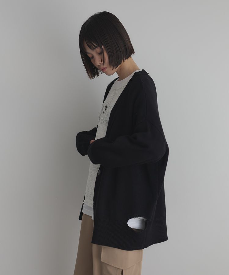 GARAGE OF GOOD CLOTHING「カットアウトニットカーディガン」|カーディガン|