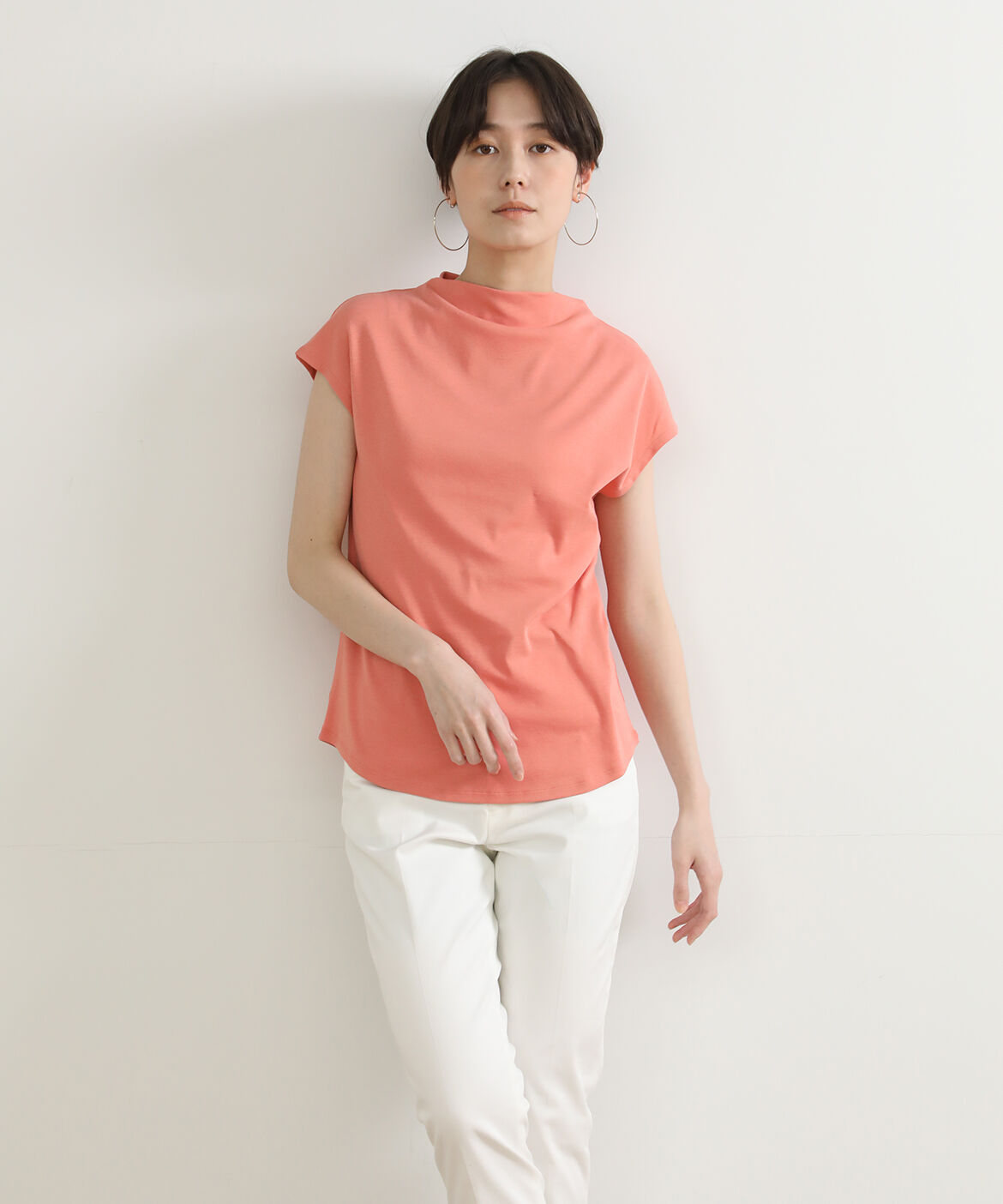 DAY by DAY it&rsquo;s international「ボトルネックカットソー《スビン綿MIXフライス》」|Tシャツ・カットソー|サーモンピン 4