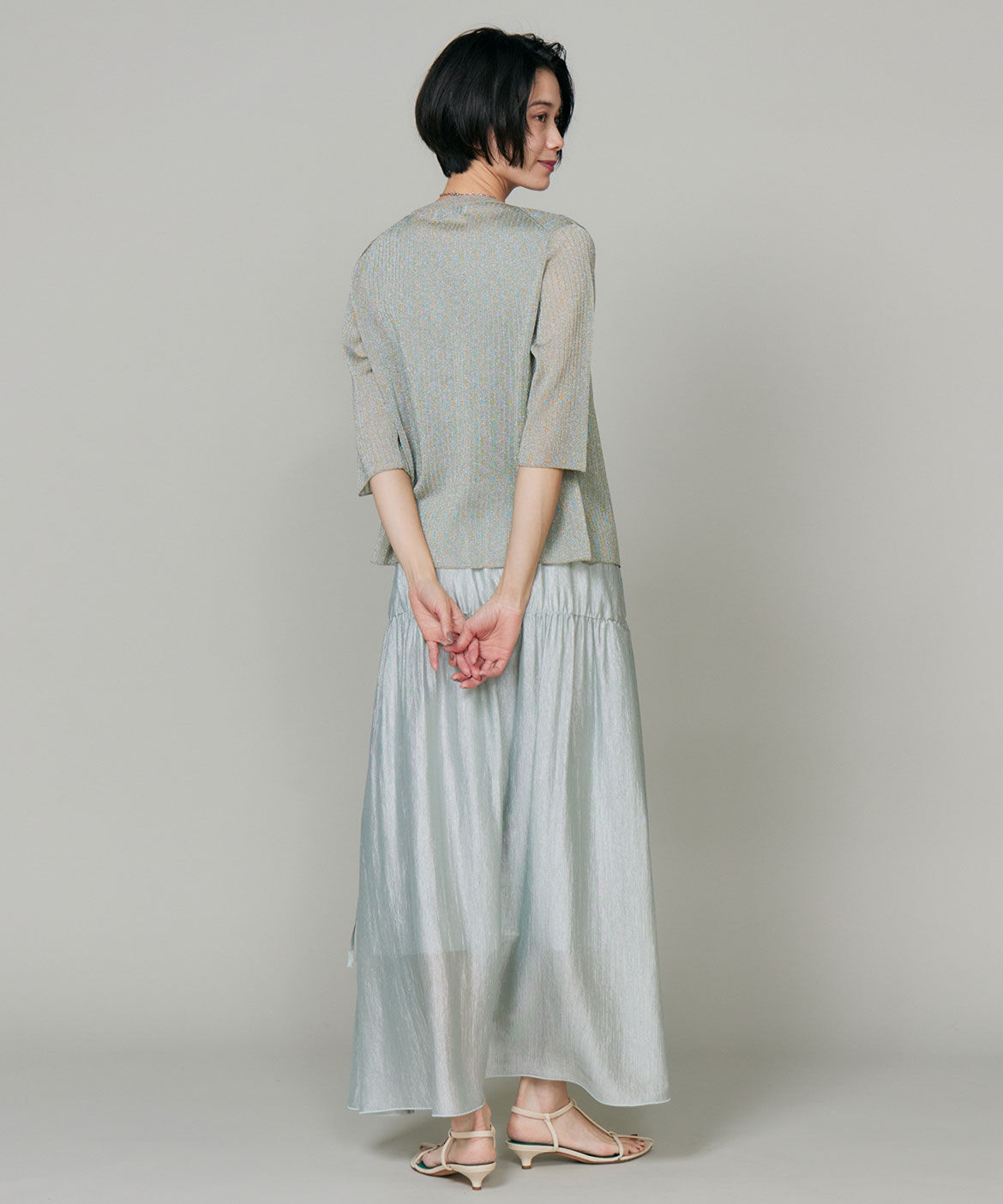 INED「《大きいサイズ》リブカーディガン」|カーディガン|