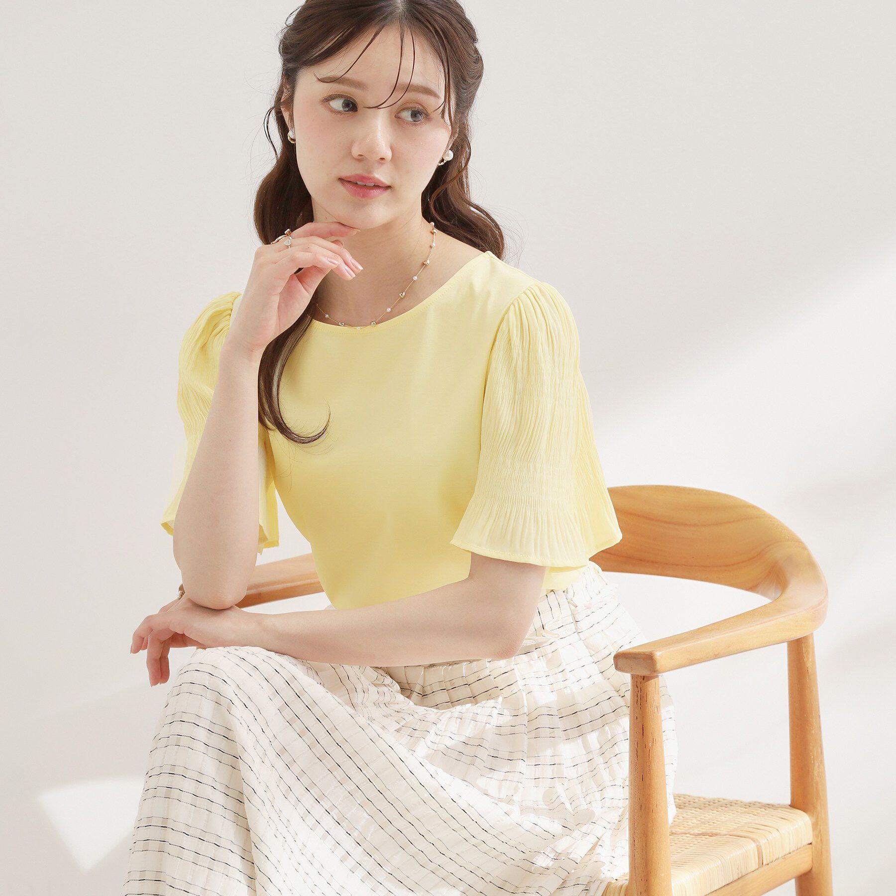 Couture broach「60シルマジョリカプリーツスリーブ」|Tシャツ・カットソー|