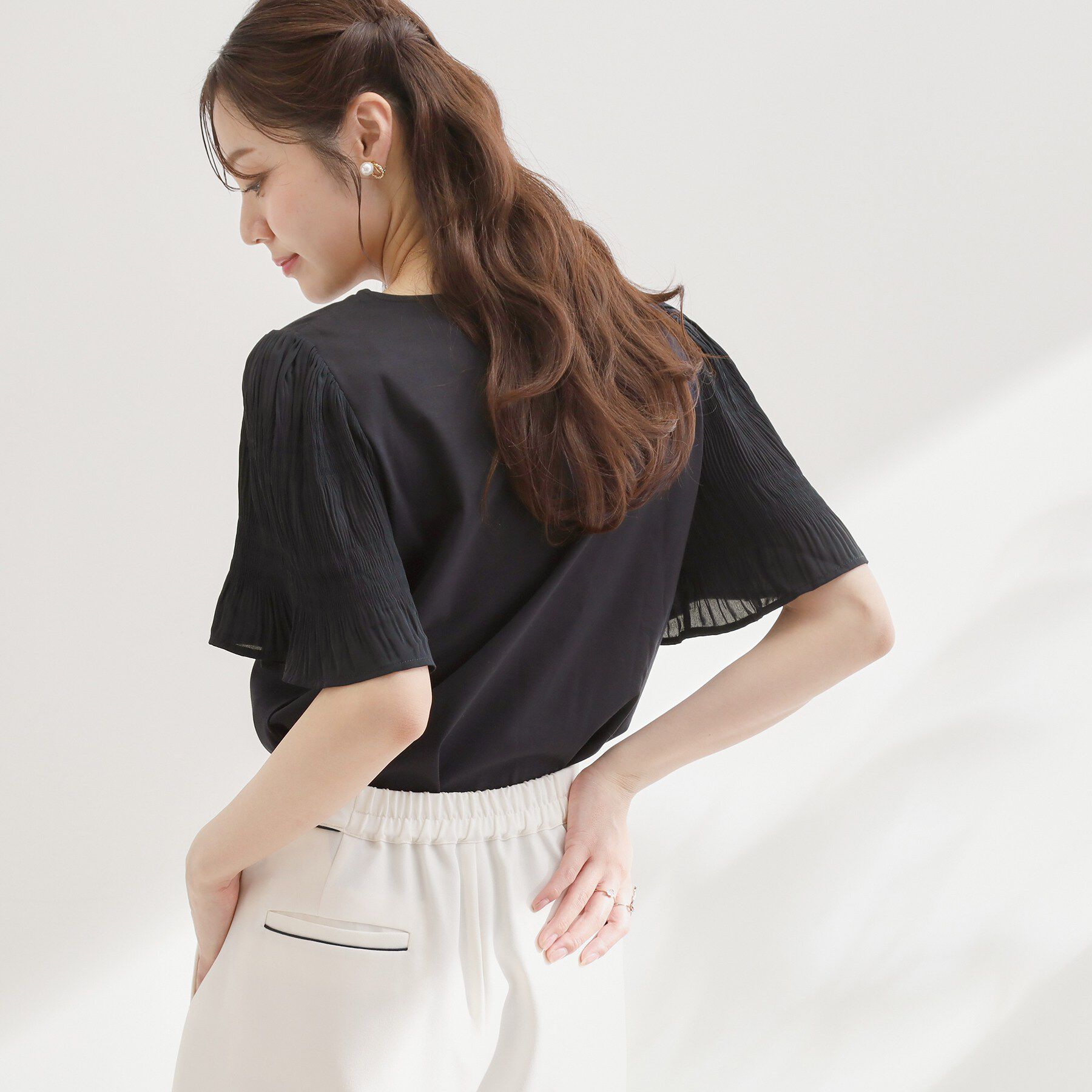 Couture broach「60シルマジョリカプリーツスリーブ」|Tシャツ・カットソー|