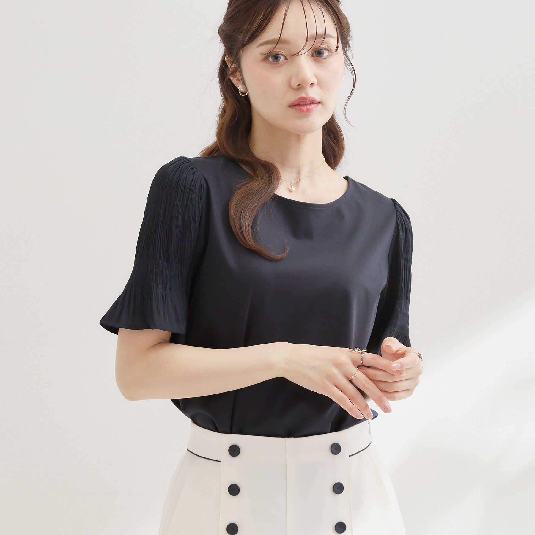 Couture broach「60シルマジョリカプリーツスリーブ」|Tシャツ・カットソー|