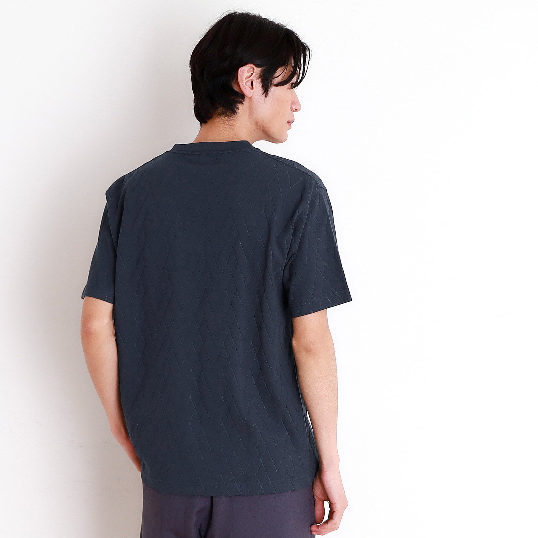 THE SHOP TK「ジオメトリック リンクス柄 半袖Ｔシャツ 洗濯機OK」|Tシャツ・カットソー|