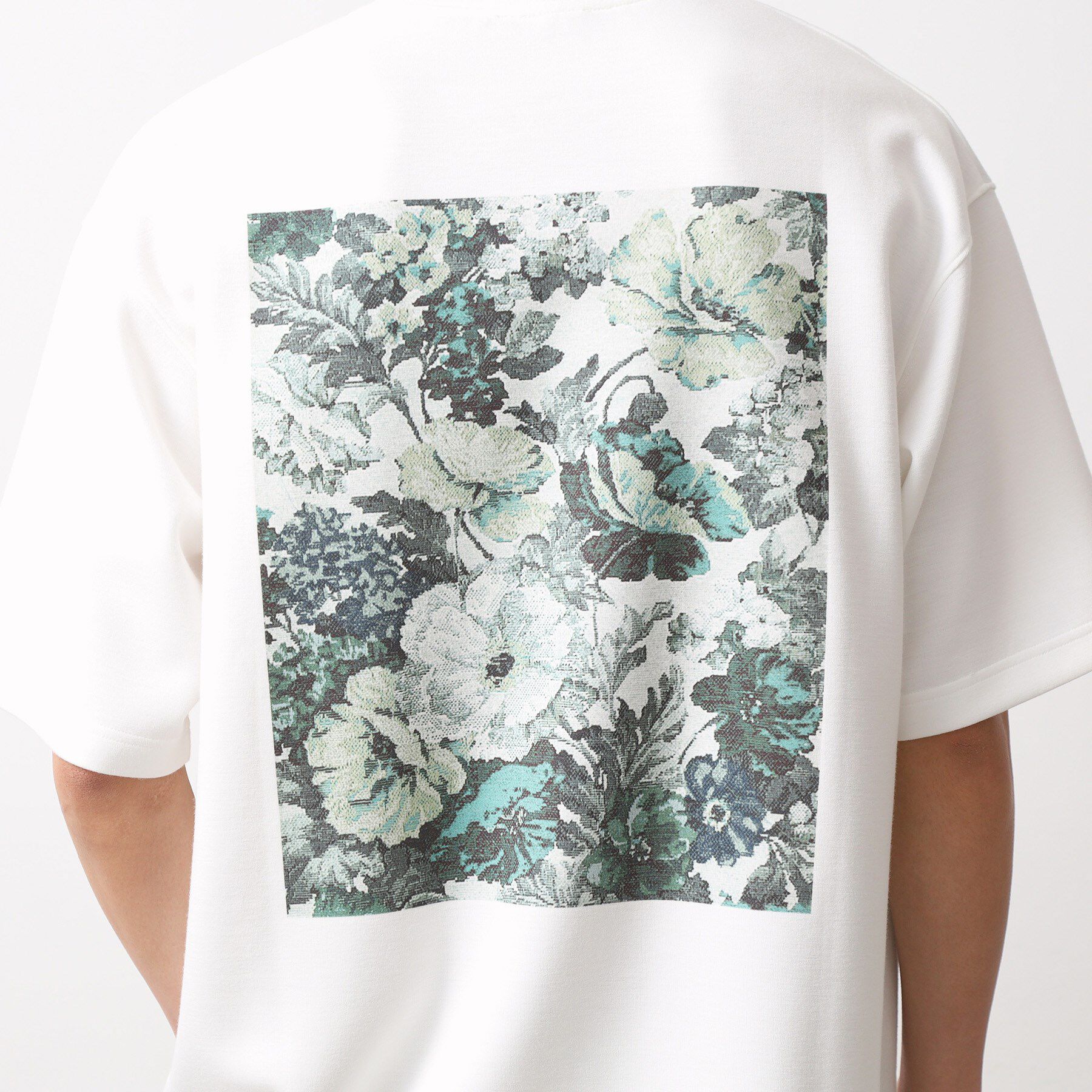 THE SHOP TK「ボタニカル柄 ビッグシルエット 半袖Ｔシャツ 洗濯機OK」|Tシャツ・カットソー|