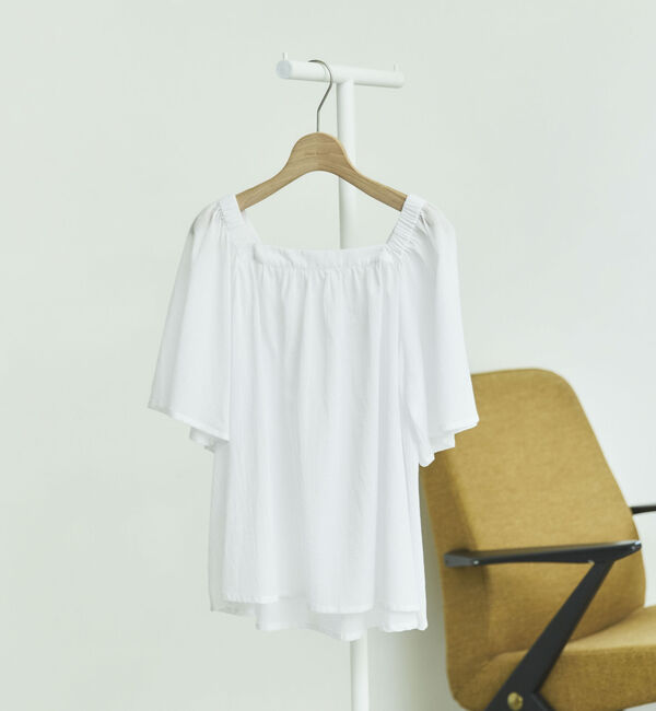 Doux archives「フレアースリーブギャザーブラウス」|シャツ・ブラウス|OFF WHITE