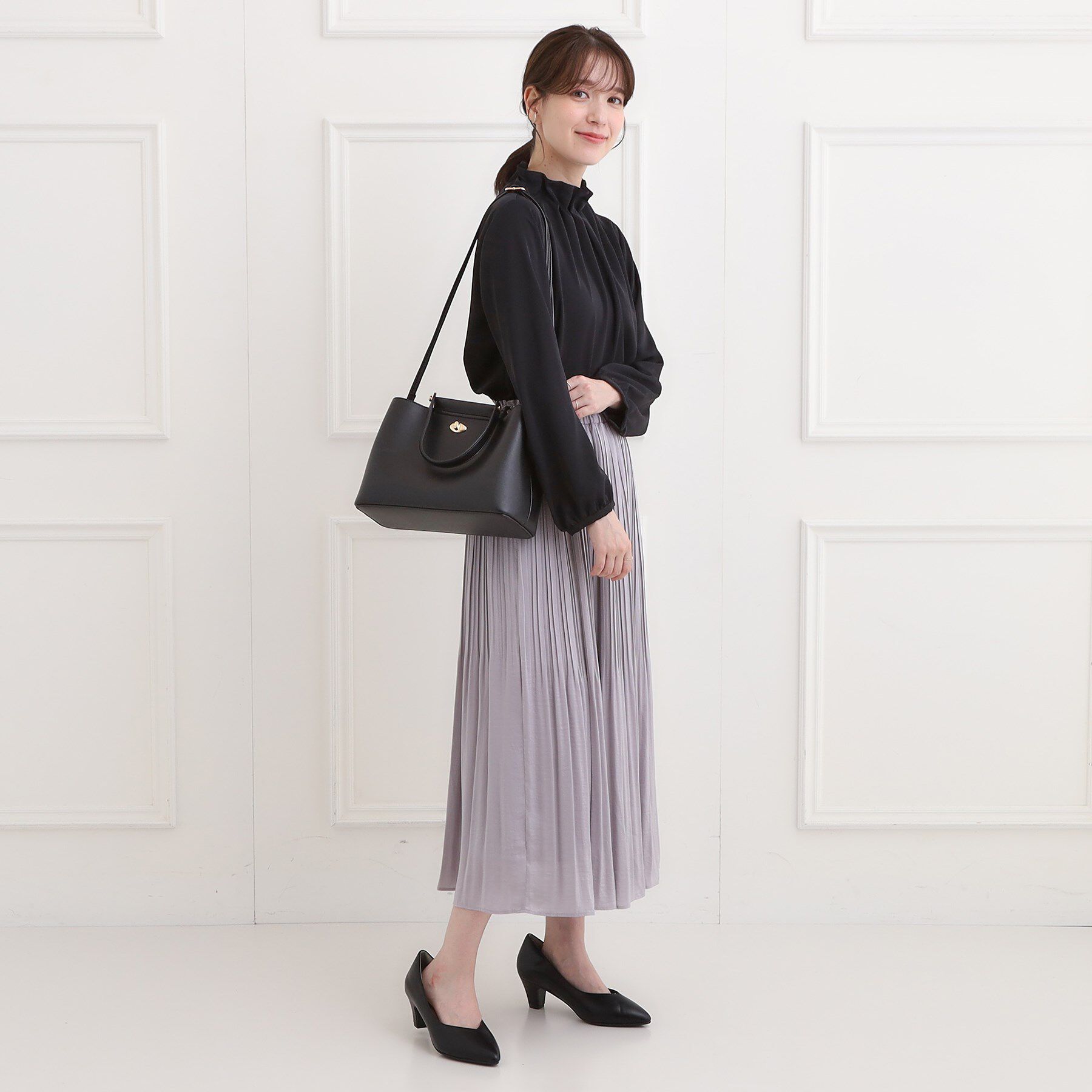 SHOO･LA･RUE「【セレモニー/2WAY】フロント金具トートバッグ」|トートバッグ|