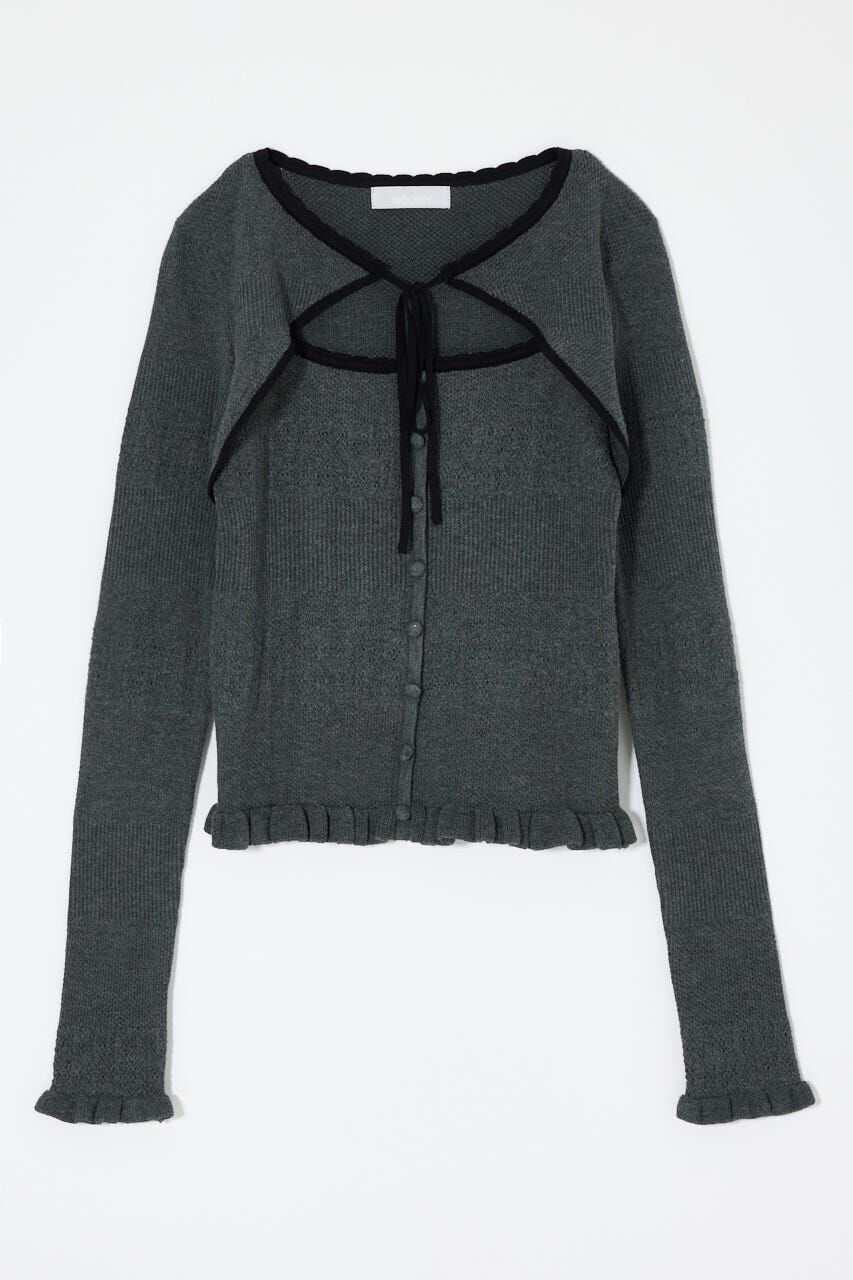 MOUSSY「BOW DESIGN LAYERED ニット」|ニット・セーター|