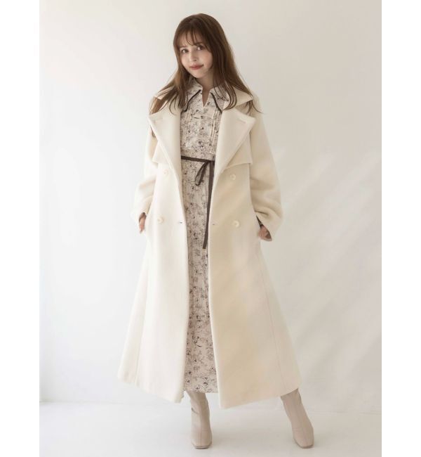 dazzlin「オープンショルダーフラワープリーツワンピース」|ワンピース|
