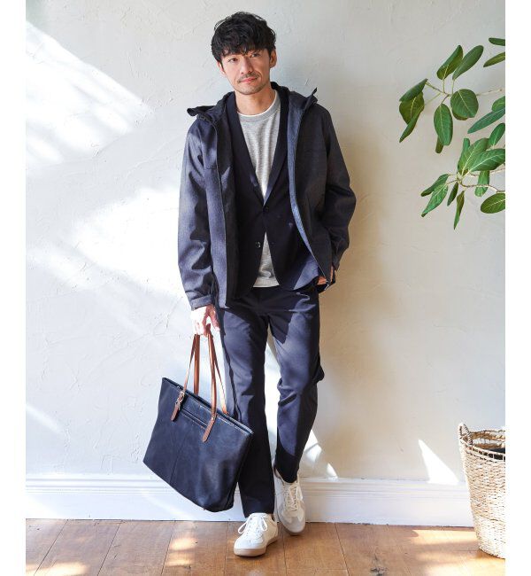ikka「【雑誌MonoMax4月号掲載】撥水メランジ ジップマウンテンパーカー「小泉孝太郎さん着用モデル」」|ブルゾン・スタジャン|
