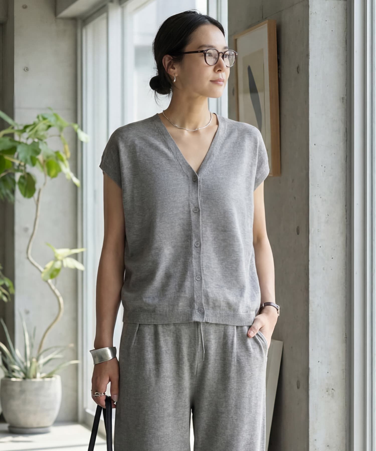 STYLE DELI「サラッと着れる綿麻ニットセットアップ」|ニット・セーター|
