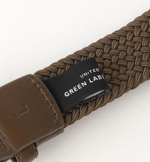 UNITED ARROWS green label relaxing「レザー バックル ゴムメッシュ ベルト」|ベルト|
