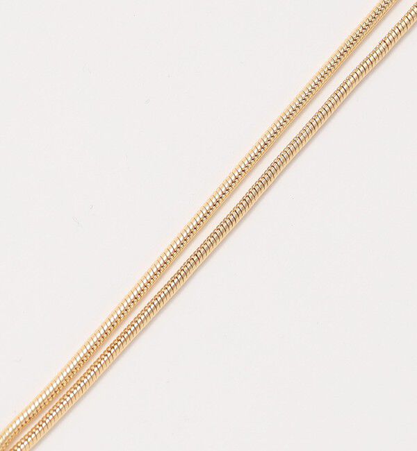 BEAUTY&YOUTH UNITED ARROWS「スネークチェーン&times;ビーンモチーフ 2連ネックレス」|ネックレス|