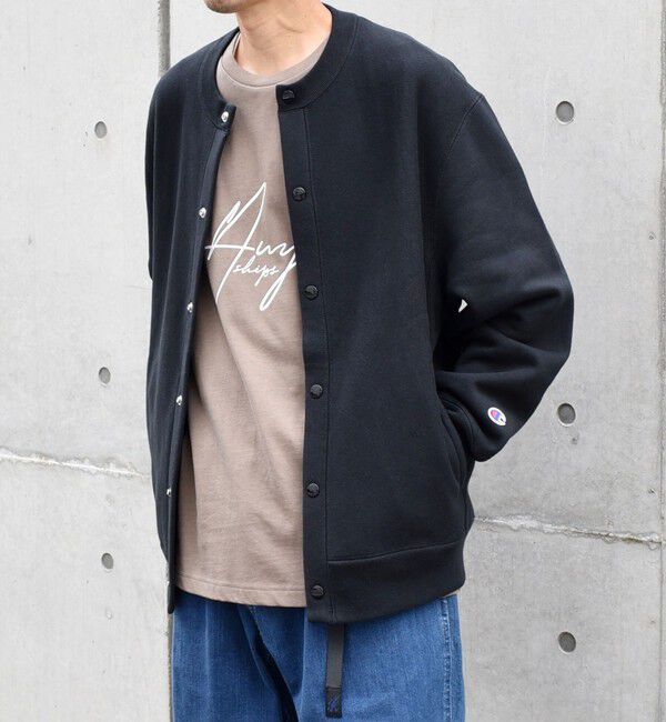 SHIPS any「【SHIPS any別注】Champion: リバースウィーブ(R) クルーネック カーディガン◇」|カーディガン|