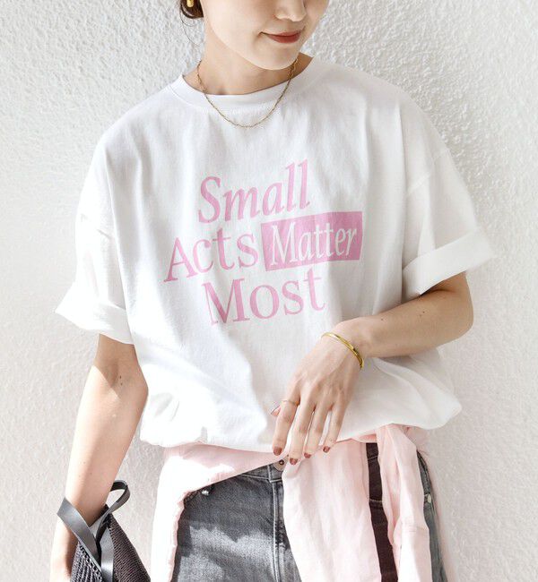 SHIPS for women「《一部追加予約》【SHIPS別注】81BRANCA:ロゴ 5分袖 TEE」|Tシャツ・カットソー|