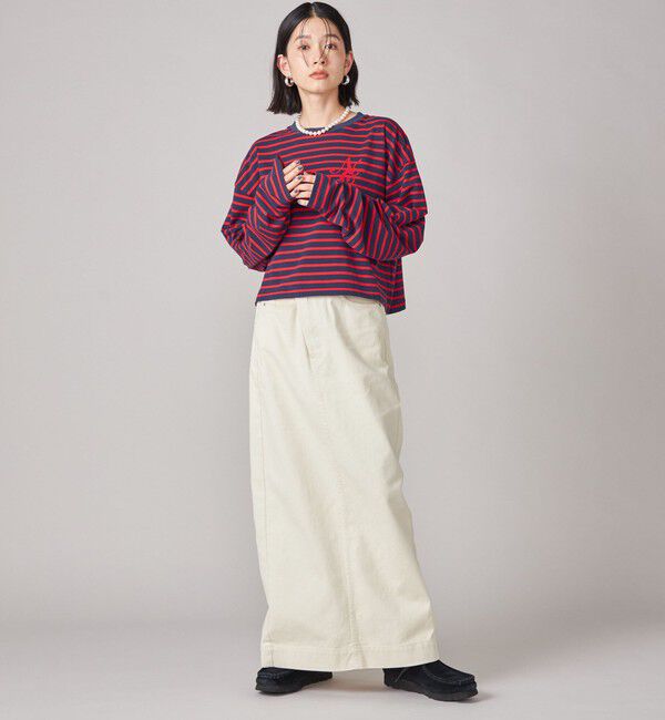 SHIPS for women「SHIPS NINE CASE:ボーダー 長袖 TEE」|Tシャツ・カットソー|